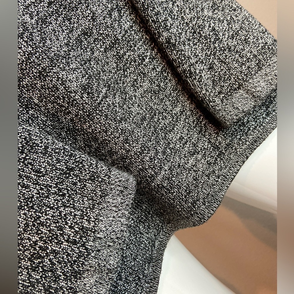 Calvin Klein~Oversized Cowl Neck Knit Pullover Sweater~Black & White~Size L - Picture 7 of 14